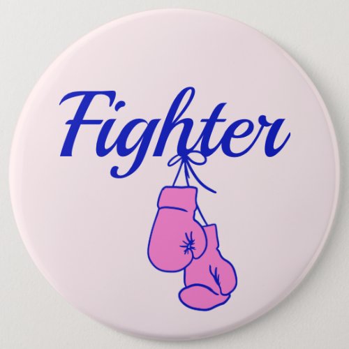 Breast Cancer Fighter Boxing Gloves Button