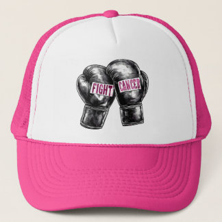 Breast Cancer Fighter Boxing Gloves Trucker Hat