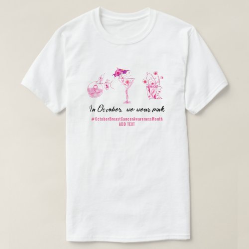Breast Cancer Fighter Pink Ribbon Inspirational T_Shirt