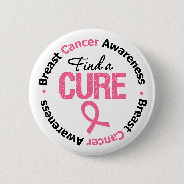 Breast Cancer Find A Cure Pinback Button (Front)