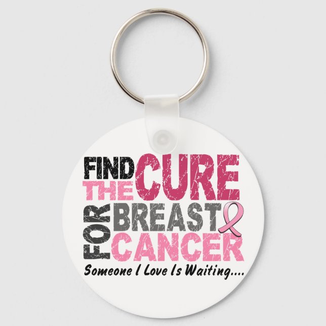 BREAST CANCER Find The Cure 1 Keychain (Front)