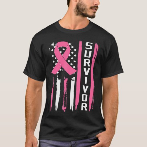 Breast Cancer Flag Warrior T_Shirt