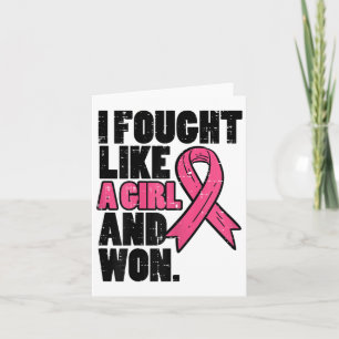 Breast Cancer Fought Like Girl Won Awareness Survi Card