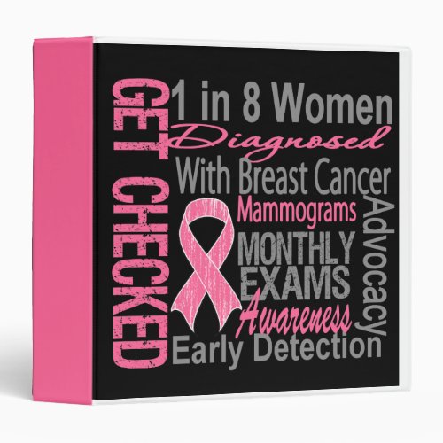 Breast Cancer Get Checked Awareness Binder