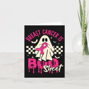 Breast Cancer Ghost Halloween Breast Cancer Awaren Card