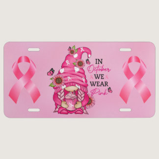 Breast Cancer Gnome License Plate