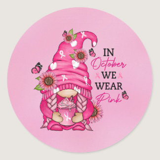 Breast Cancer Gnome Stickers