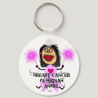 Breast Cancer Guardian Angel Keychain