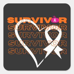 Breast Cancer Halloween, Cancer Is Boo Sheet Square Sticker