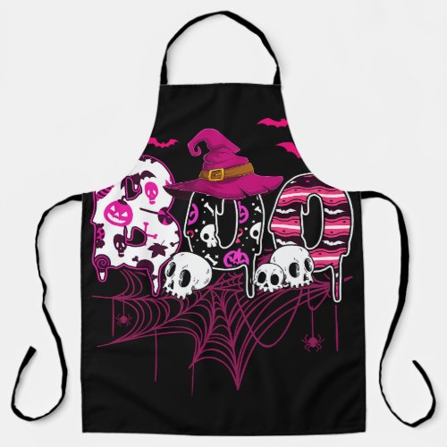 Breast Cancer Halloween Costume Boo With Witch Hat Apron