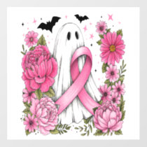 Breast Cancer Halloween Ghost Boho Wall Decal