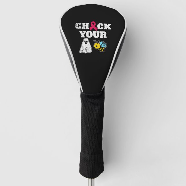 Breast Cancer Halloween Golf Head Cover (Front)