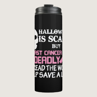 Breast Cancer Halloween Ideas Thermal Tumbler