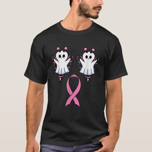 Breast Cancer Halloween Party Survivor Boo Bees Wa T_Shirt
