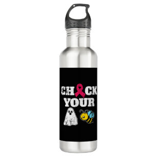 Breast Cancer Halloween Stainless Steel Water Bottle