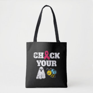 Breast Cancer Halloween Tote Bag