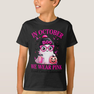 Breast Cancer Halloween Women In October We Wear N T-Shirt