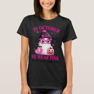 Breast Cancer Halloween Women In October We Wear N T-Shirt