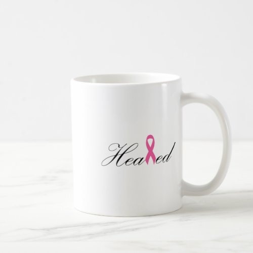 Breast Cancer Healed Survivor Pink Ribbon Tee  Coffee Mug