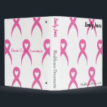 Breast Cancer Healthcare Documents binder<br><div class="desc">use this to keep track of all your paperwork during your cancer journey</div>