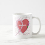 Breast Cancer Heart Customizable Mug