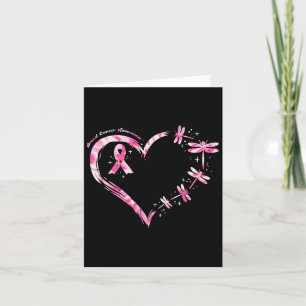 Breast Cancer Heart Dragonflies Awareness Women Ki Card