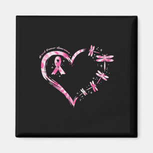 Breast Cancer Heart Dragonflies Awareness Women Ki Magnet