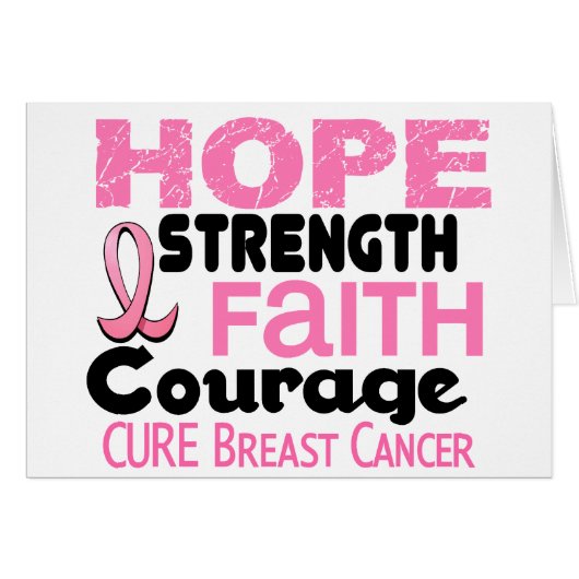 Breast Cancer HOPE 3 Cards (Front Horizontal)