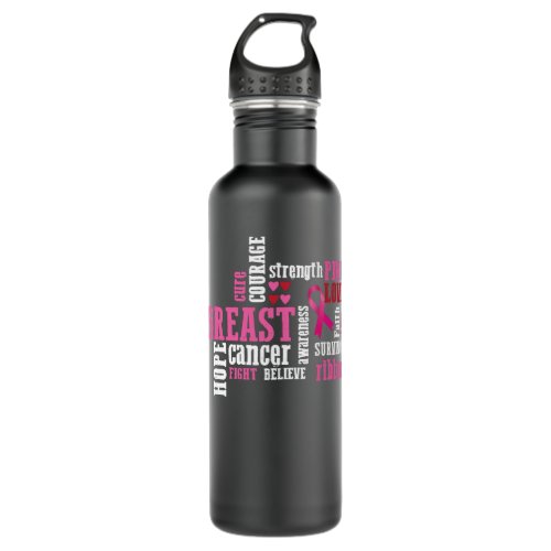 Breast Cancer Hope Breast Cancer 25 Stainless Steel Water Bottle