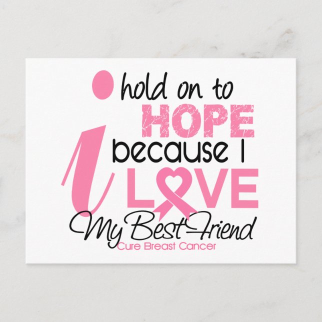 Breast Cancer Hope for My Best Friend Postcard (Front)