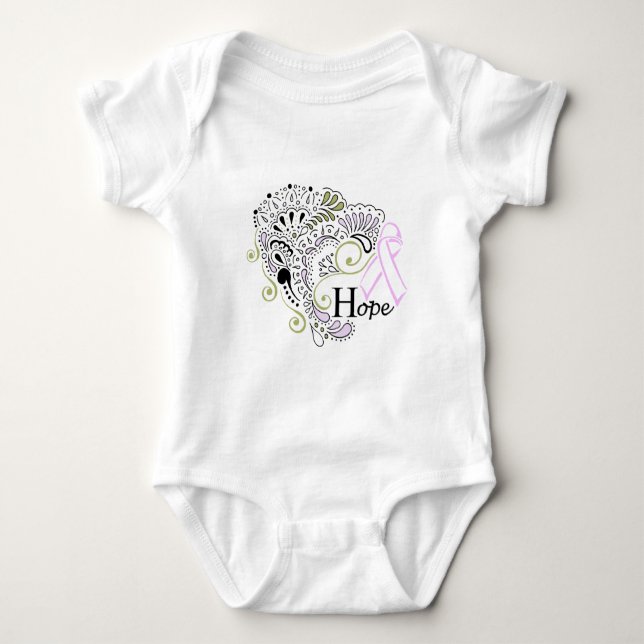 Breast Cancer Hope - Ladies 3/4 Sleeve Raglan T-Shirt (Front)