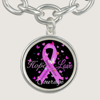 Breast Cancer Hope Love Courage Bracelet