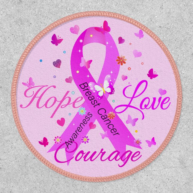Breast Cancer Hope Love Courage Patch (Front)
