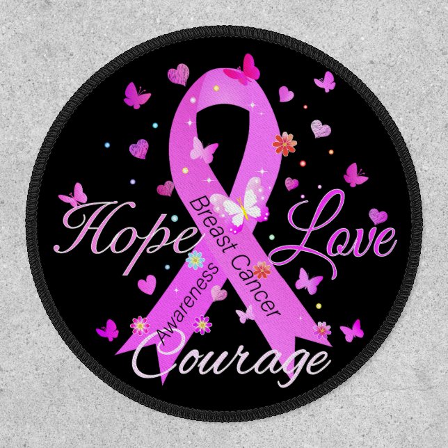 Breast Cancer Hope Love Courage Patch (Front)
