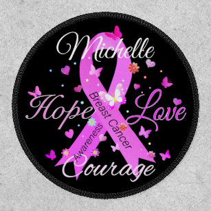 Breast Cancer Hope Love Courage Patch