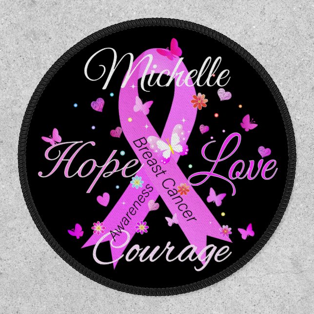 Breast Cancer Hope Love Courage Patch (Front)