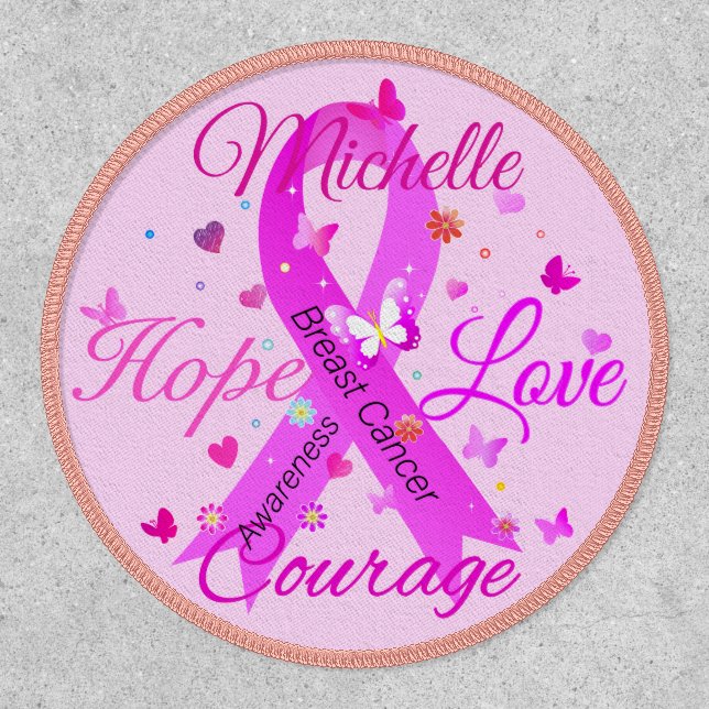 Breast Cancer Hope Love Courage Patch (Front)