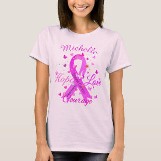 Breast Cancer Hope Love Courage T-Shirt