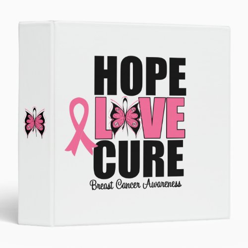 Breast Cancer Hope Love Cure Binder