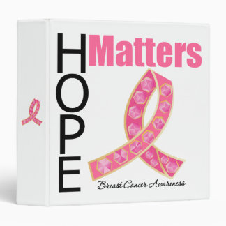 Breast Cancer Hope Matters Jeweled Ribbon Binder