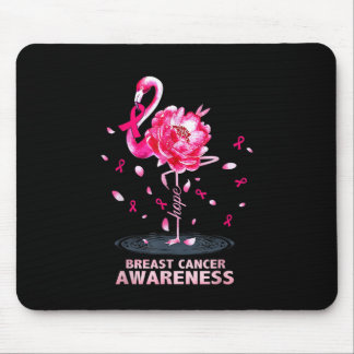 Breast Cancer Hope Pink Flower Flamingo Survivor C Mouse Pad