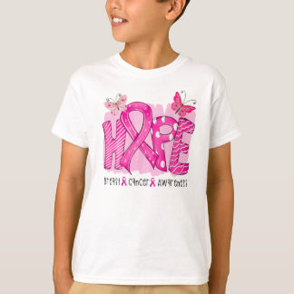 Breast Cancer Hope, Raise Awareness Pink Ribbon T-Shirt