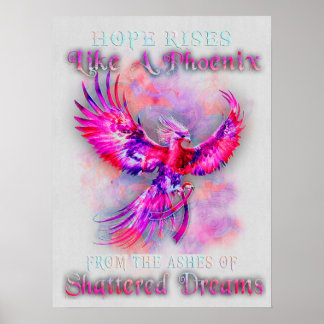 Breast Cancer Hope Rises Like A Phoenix Cancer Sur Poster