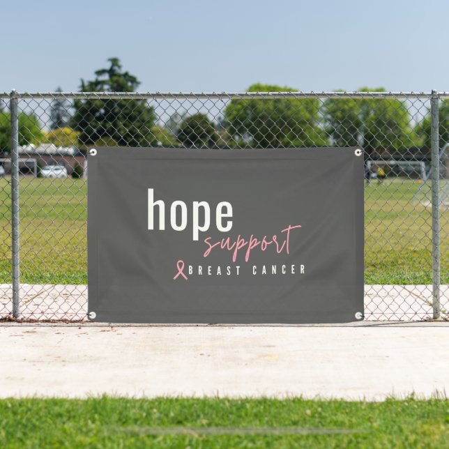 breast cancer hope support Banner Outdoor Sign (Insitu)