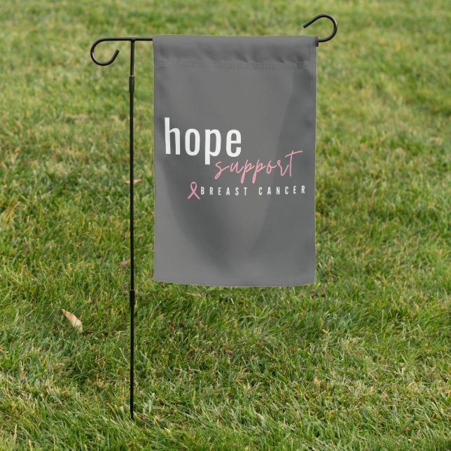 breast cancer. hope support Garden Flag  (In SItu)