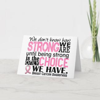 Breast Cancer How Strong We Are Card