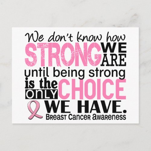 Breast Cancer How Strong We Are Postcard