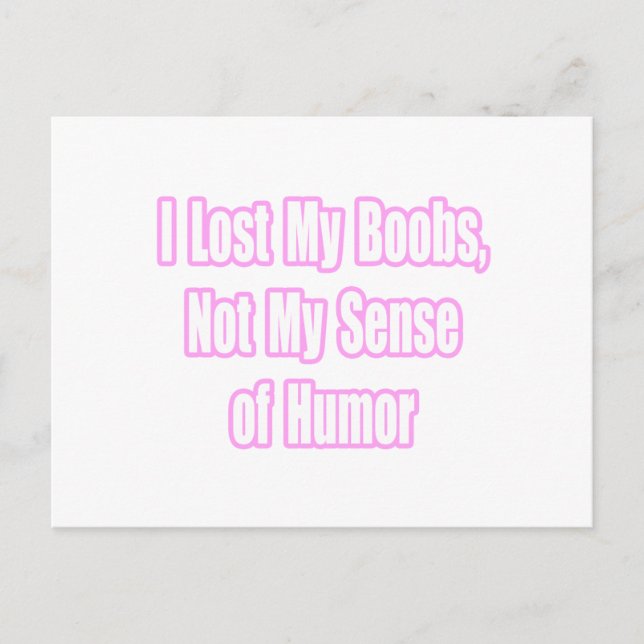 Breast Cancer Humor Postcard (Front)