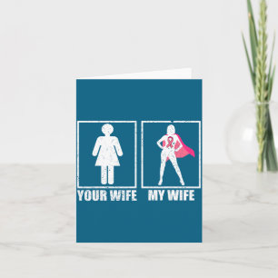 Breast Cancer Husband Wife Wife Design Card
