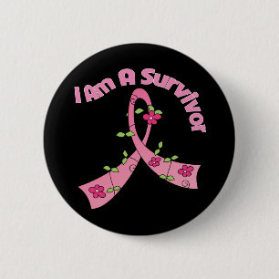 Breast Cancer I Am A Survivor Button